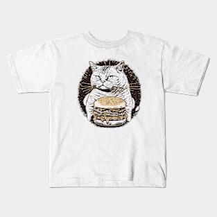 Burger cat Kids T-Shirt